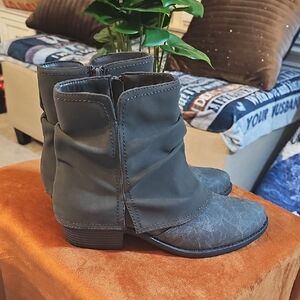 Easy Street Charcoal Ankle Booties